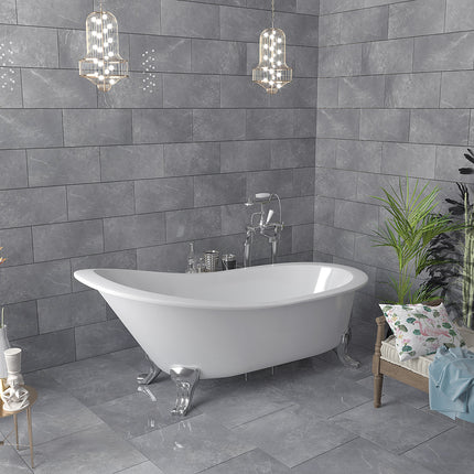 Aria Grigio Polished Porcelain Tile
