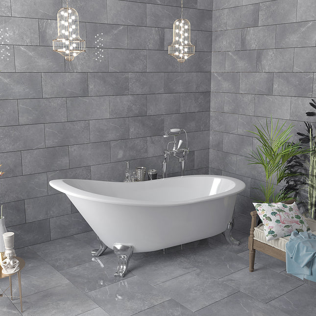 Aria Grigio Polished Porcelain Tile
