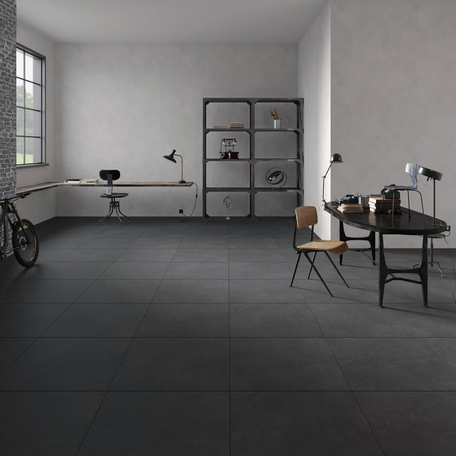 Beton Nero 600x600mm Tile