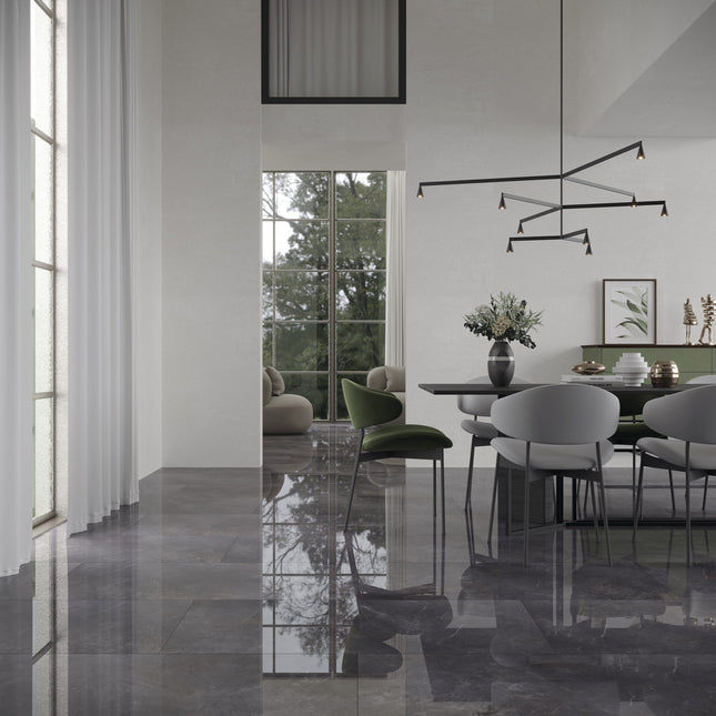 Aria Anthracite Polished Tile