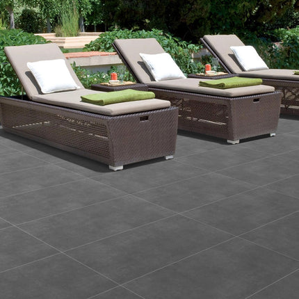 Beton Anthracite Porcelain Paving
