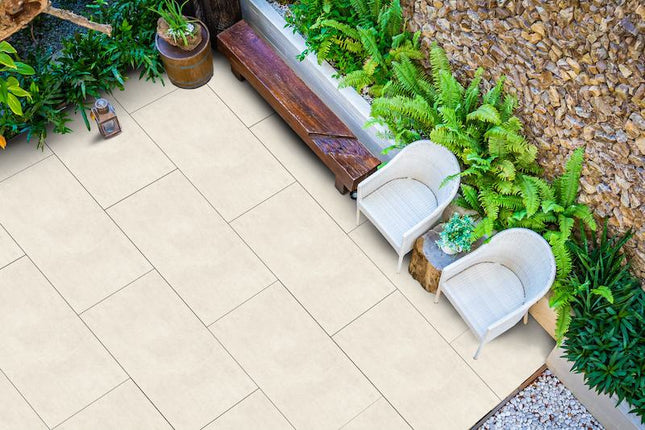 Beton Ivory Outdoor Porcelain Pavers