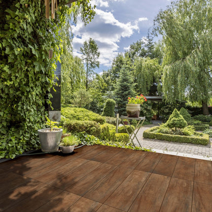 Wood Effect Porcelain Paving Forest Cherry