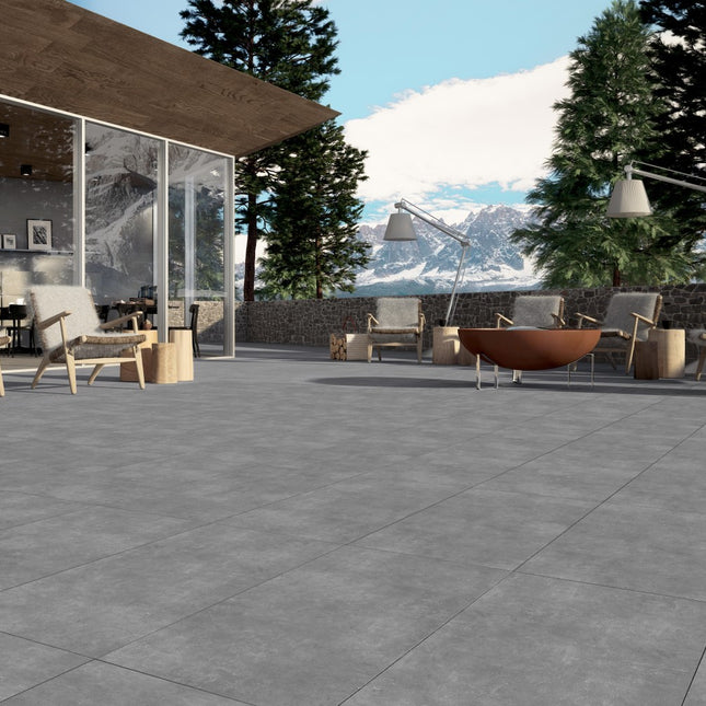 Beton Anthracite Porcelain Paving
