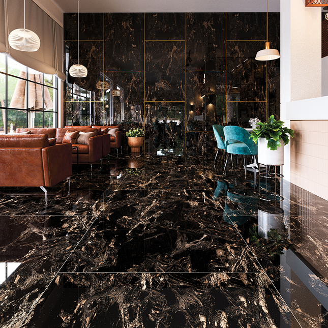 Magnifique Black Porcelain Tile